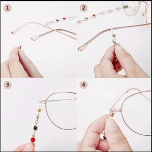 4  Eyeglass Chains with Beaded Accents